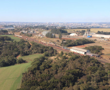 Ibama e Funai visitam os Campos Gerais para conhecer o traçado da Nova Ferroeste. Os técnicos sobrevoaram a Terra Indígena em Nova Laranjeiras. 
Foto Alessandro Vieira