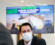 O governador Carlos Massa Ratinho Junior autorizou a liberação de R$ 1.704.800,00 para a compra de novos maquinários para São Jerônimo da Serra  -  Curitiba, 14/07/2021  -  Foto: Jonathan Campos/AEN