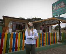 Banco da Mulher Paranaense beneficiou mais de 5 mil empreendedoras
A “Escola De Olho no Futuro” reabriu em outubro de 2020 somente com aulas extracurriculares. Neste ano, com todos os funcionários vacinados contra a Covid-19, retomou as aulas presenciais. 
Foto Gilson Abreu