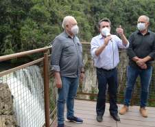 O Monumento Natural Estadual Salto São João, localizado no município de Prudentópolis, região Centro-sul do Estado, recebeu nessa quinta-feira (15) o seu Plano de Manejo - documento com normas para utilização dos atrativos naturais, visando a proteção ambiental do local.  -  Curitiba, 15/07/2021  -  Foto: SEDEST