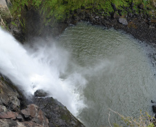 O Monumento Natural Estadual Salto São João, localizado no município de Prudentópolis, região Centro-sul do Estado, recebeu nessa quinta-feira (15) o seu Plano de Manejo - documento com normas para utilização dos atrativos naturais, visando a proteção ambiental do local.  -  Curitiba, 15/07/2021  -  Foto: SEDEST