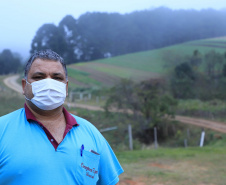 ORGÂNICOS -  Tijucas do Sul -  Produtor Lourival Pereira da Silva, presidente da Coorgânicos.  -  Tijucas do Sul, 25/06/2021  -  foto: José Fernando Ogura/AEN