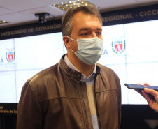 A Secretaria da Segurança Pública do Paraná e a Prefeitura de Guaratuba, litoral do paranaense, vão compartilhar informações gerais e de segurança, conforme o Termo de Cooperação Técnica da Secretaria da Segurança Pública do Paraná (SESP) assinado nesta sexta-feira (16/07). Na foto, o prefeito de Guaratuba, Roberto Justus -  Curitiba, 16/07/2021  -  Foto: SESP