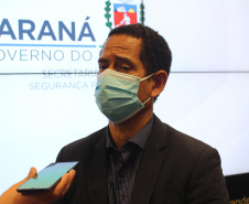 A Secretaria da Segurança Pública do Paraná e a Prefeitura de Guaratuba, litoral do paranaense, vão compartilhar informações gerais e de segurança, conforme o Termo de Cooperação Técnica da Secretaria da Segurança Pública do Paraná (SESP) assinado nesta sexta-feira (16/07).  Na foto, o secretário da Segurança Pública do Paraná, Romulo Marinho Soares  -  Curitiba, 16/07/2021  -  Foto: SESP