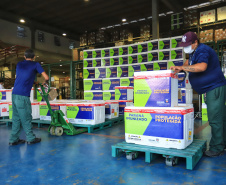 Mais 141 mil doses de vacinas contra a Covid-19 chegam ao Paraná nesta segunda-feira
Foto:  Americo Antonio/SESA