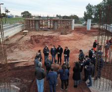O secretário de Infraestrutura e Logística, Sandro Alex, inspeciona as obras do Trevo Gauchão e duplicação da PR-323, em Umuarama  -  Umuarama, 19/07/2021  -  Foto: Alessandro Vieira