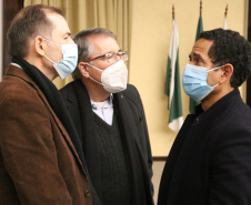 Comitiva da Segurança Pública de São Paulo visita SESP Paraná e reforça parcerias na área. Foto: SESP