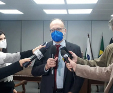 Reitor da UEL, Sérgio Carvalho, ressaltou a importância do conhecimento que gera políticas públicas estruturadas.  -  Londrina, 22/07/2021  -  Foto: Núcleo de Comunicação da Prefeitura Prefeitura de Londrina