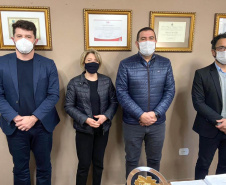 SÃO JOÃO DO TRIUNFO -  O diretor-presidente da Fomento Paraná, Heraldo Neves, o diretor de Mercado, Vinícius Rocha, e a assessora de Relações Institucionais, Emilia Belinati, percorreram municípios dos Campos Gerais, do sul e sudeste do estado nesta quinta (22) e sexta-feira (23) para encontros com prefeitos, gestores e associações comerciais.  -  Curitiba, 23/07/2021  -  Foto: Fomento Paraná