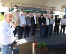 O governador do Paraná em exercício, Darci Piana, visita a Cooperativa Agroindustrial Lar neste domingo (25), no Complexo Industrial de Bom Jesus, que acaba de concluir a primeira etapa das obras.   Foto:  Ari Dias/AEN