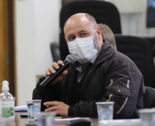 O secretario do Estado da Saude, Beto Preto reunido com as regionais de Saude junto com o Ministério da Saude sobre a analise e resultados da investigação da variante Delta.Foto: Geraldo Bubniak/AEN