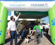 O Programa Permanente de Esterilização de Cães e Gatos ? Castrapet chega a Campo Mourão nesta terça-feira (03). Ao todo, 405 animais são aguardados no castramóvel do Governo do Paraná, entre cães e gatos.  O programa é permanente e a meta é atingir 100% do Estado. -  Curitiba, 02/08/2021  -  Foto: Alessandro Vieira/AEN