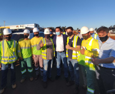 O governador Carlos Massa Ratinho Junior fez nesta segunda-feira (02) a primeira visita técnica às obras de readequação do Trevo Cataratas, em Cascavel, na Região Oeste. - Cascavel, 02/08/2021 - Foto:Jonathan Campos/AEN