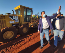O governador Carlos Massa Ratinho Junior fez nesta segunda-feira (02) a primeira visita técnica às obras de readequação do Trevo Cataratas, em Cascavel, na Região Oeste. - Cascavel, 02/08/2021 - Foto:Jonathan Campos/AEN