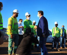 O governador Carlos Massa Ratinho Junior fez nesta segunda-feira (02) a primeira visita técnica às obras de readequação do Trevo Cataratas, em Cascavel, na Região Oeste. -  Cascavel, 02/08/2021  -  Foto: José Fernando ogura/AEN