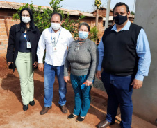 A Sanepar finalizou nesta quinta-feira (5) obras no valor de cerca de R$ 1,6 milhão em Lunardelli, no Vale do Ivaí. - Representantes da prefeitura e Sanepar comemoram conclusão de obras de água e esgoto -  Lunardelli, 05/08/2021  -  Foto: Sanepar