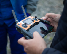 Copel amplia uso de drones para inspeção de redes de energia. Foto:Daniel Cavalheiro/Copel