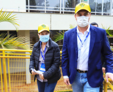 O governador Carlos Massa Ratinho Junior participou da apresentação de soluções tecnológicas para o agronegócio que se beneficiarão do 5G. A iniciativa faz parte da série de projetos-piloto de conectividade promovida pelo Ministério das Comunicações (Mcom).  -  Londrina, 12/08/2021  -  Foto: José Fernando Ogura/AEN