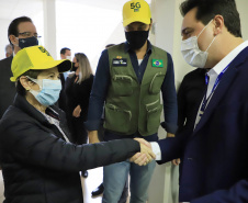 O governador Carlos Massa Ratinho Junior participou da apresentação de soluções tecnológicas para o agronegócio que se beneficiarão do 5G. A iniciativa faz parte da série de projetos-piloto de conectividade promovida pelo Ministério das Comunicações (Mcom).  -  Londrina, 12/08/2021  -  Foto: José Fernando Ogura/AEN