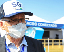 O governador Carlos Massa Ratinho Junior participou da apresentação de soluções tecnológicas para o agronegócio que se beneficiarão do 5G. A iniciativa faz parte da série de projetos-piloto de conectividade promovida pelo Ministério das Comunicações (Mcom). Na foto, o secretário estadual da Agricultura e do Abastecimento, Norberto Ortigara  -  Londrina, 12/08/2021  -  Foto: José Fernando Ogura/AEN