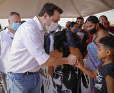 13.08.2021 Em Centenário do Sul, governador Carlos Massa Ratinho Junior entrega 30 casas populares gratuitamente a famílias em vulnerabilidade social
Foto Gilson Abreu/AEN