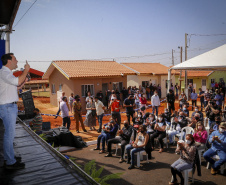 13.08.2021 Em Centenário do Sul, governador Carlos Massa Ratinho Junior entrega 30 casas populares gratuitamente a famílias em vulnerabilidade social
Foto Gilson Abreu/AEN