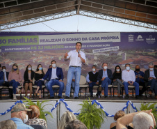 13.08.2021 Em Centenário do Sul, governador Carlos Massa Ratinho Junior entrega 30 casas populares gratuitamente a famílias em vulnerabilidade social
Foto Gilson Abreu/AEN