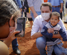 13.08.2021 Em Centenário do Sul, governador Carlos Massa Ratinho Junior entrega 30 casas populares gratuitamente a famílias em vulnerabilidade social
Foto Gilson Abreu/AEN