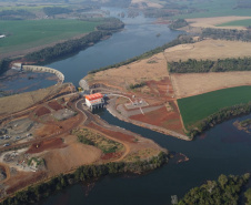 A terceira unidade geradora de energia na casa de força principal da Pequena Central Hidrelétrica Bela Vista começou a operar comercialmente esta semana. A usina está instalada no rio Chopim, entre os municípios de Verê e São João, no sudoeste do Paraná.  -  Curitiba, 17/08/2021  -  Foto: Copel