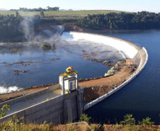 A terceira unidade geradora de energia na casa de força principal da Pequena Central Hidrelétrica Bela Vista começou a operar comercialmente esta semana. A usina está instalada no rio Chopim, entre os municípios de Verê e São João, no sudoeste do Paraná.  -  Curitiba, 17/08/2021  -  Foto: Copel