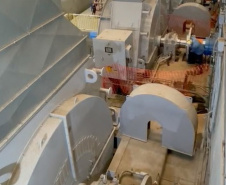 A terceira unidade geradora de energia na casa de força principal da Pequena Central Hidrelétrica Bela Vista começou a operar comercialmente esta semana. A usina está instalada no rio Chopim, entre os municípios de Verê e São João, no sudoeste do Paraná.  -  Curitiba, 17/08/2021  -  Foto: Copel