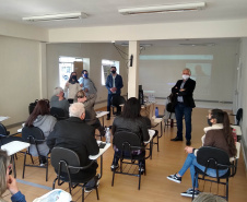 Os gerentes da administração da Ceasa Paraná participaram nesta semana, de mais uma etapa do treinamento da empresa LS Gestão ? Sistema Integrado de Gestão Organizacional visando buscar a certificação nacional do ISO 14.001, para aprimorar o seu Sistema de Gestão Ambiental.  -  Curitiba, 19/08/2021  -  Foto: CEASA-PARANÁ