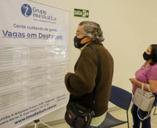 Agência do Trabalhador de Curitiba promove ação para empregar pessoas acima de 50 anos. Fotos:Ari Dias/AEN.