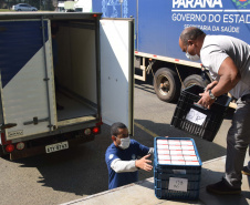 Estado distribui 445.388 vacinas contra a Covid-19 e 49.750 medicamentos para intubação; veja divisão. Foto: Américo Antonio/SESA