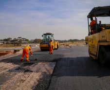 Obra do Contorno Norte de Castro avança e aumenta segurança na cidade ao retirar circulação de tráfego pesado. 08-2021Fotos Gilson Abreu/AEN