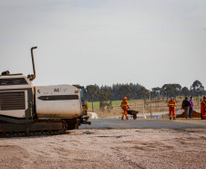Obra do Contorno Norte de Castro avança e aumenta segurança na cidade ao retirar circulação de tráfego pesado. 08-2021Fotos Gilson Abreu/AEN