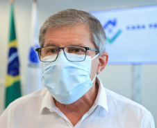 Governador Carlos Massa Ratinho Junior lança subsídio para entrada da casa própria para 2.371 famílias pelo Programa Casa Fácil. Na foto, o presidente da Cohapar, Jorge Lange -  Palácio Iguaçu, Curitiba, 23/agosto/2021. - Foto: José Fernando Ogura/AEN