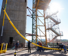 Obra da Ponte da Integração Brasil-Paraguai atinge 67% de execução em agosto. Foto: Rodrigo Felix Leal/AEN