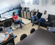 A Controladoria-Geral do Estado (CGE) está intensificando visitas a órgãos e entidades para consolidar a integração e prestar melhor atendimento ao cidadão. A Ouvidoria-Geral, que faz parte da CGE, retomou as visitas às ouvidorias setoriais, seguindo as restrições impostas pela pandemia.  -  CURITIBA, 03/09/2021  -  Foto: CGE