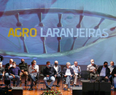  O governador Carlos Massa Ratinho Junior participou, nesta sexta-feira (10), do lançamento da Agro Laranjeiras, nova empresa de desmamados que fará um investimento inicial de R$ 377 milhões no Estado.. Foto:Jonathan Campos/AEN