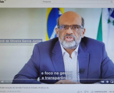 A Secretaria da Fazenda, Renê Garcia Junior  e a Receita Estadual do Paraná iniciam nesta quarta-feira (15) a divulgação da série de vídeos explicativos sobre o Projeto de Modernização da Gestão Fiscal do Estado (Profisco II).   -  Curitiba, 15/09/2021  -  Foto: SEFA