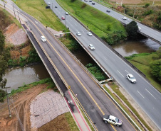 Ponte do rio Iguaçu é liberada em São José dos Pinhais. Foto: COMEC