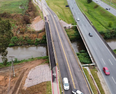 Ponte do rio Iguaçu é liberada em São José dos Pinhais. Foto: COMEC