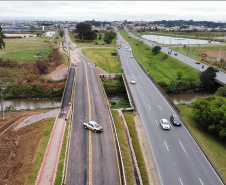 Ponte do rio Iguaçu é liberada em São José dos Pinhais. Foto: COMEC
