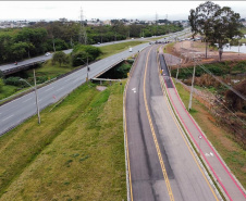 Ponte do rio Iguaçu é liberada em São José dos Pinhais. Foto: COMEC
