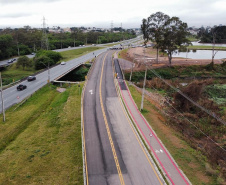 Ponte do rio Iguaçu é liberada em São José dos Pinhais. Foto: COMEC