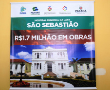O secretário de Estado da Saúde, Beto Preto assinou a ordem de serviço nesta quinta-feira (16) que autoriza o início imediato de reformas de reparo no Hospital Regional da Lapa São Sebastião (HRLSS).  -  Curitiba, 16/09/2021  -  Foto: Américo Antonio/SESA