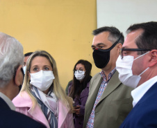 O secretário de Estado da Saúde, Beto Preto assinou a ordem de serviço nesta quinta-feira (16) que autoriza o início imediato de reformas de reparo no Hospital Regional da Lapa São Sebastião (HRLSS).  -  Curitiba, 16/09/2021  -  Foto: Américo Antonio/SESA