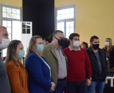 O secretário de Estado da Saúde, Beto Preto assinou a ordem de serviço nesta quinta-feira (16) que autoriza o início imediato de reformas de reparo no Hospital Regional da Lapa São Sebastião (HRLSS).  -  Curitiba, 16/09/2021  -  Foto: Américo Antonio/SESA