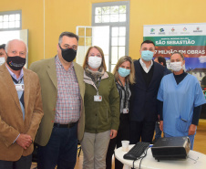 O secretário de Estado da Saúde, Beto Preto assinou a ordem de serviço nesta quinta-feira (16) que autoriza o início imediato de reformas de reparo no Hospital Regional da Lapa São Sebastião (HRLSS).  -  Curitiba, 16/09/2021  -  Foto: Américo Antonio/SESA